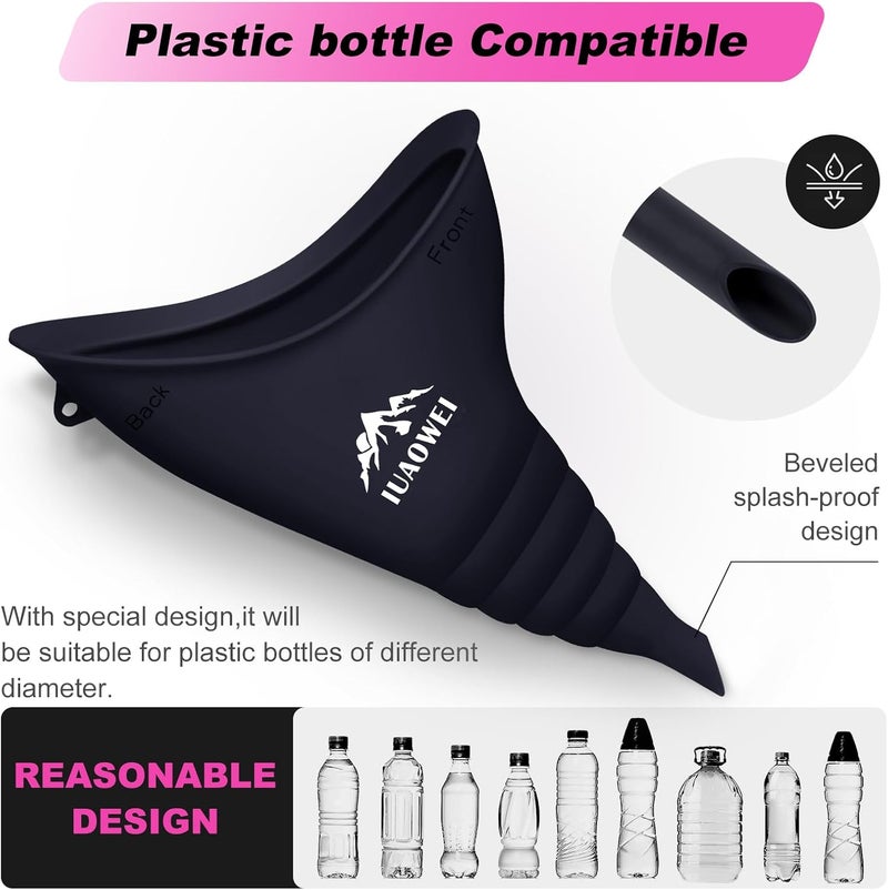 IUAOWEI Female Urination Device, Reusable Silicone Female Urinal, Pee Funnel for Women, for Travel, Camping, Boating, Outdoor, Hiking - Image 4